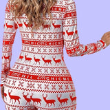 Christmas Pajamas, Women’S Jumpsuit/Romper. Winter, Sexy, Bodycon