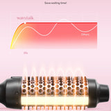 Thermal Brush for Blowout Look, 1 1/2 Inch Ionic Heated Nylon Brush Get Natural Curls, Rose Gold