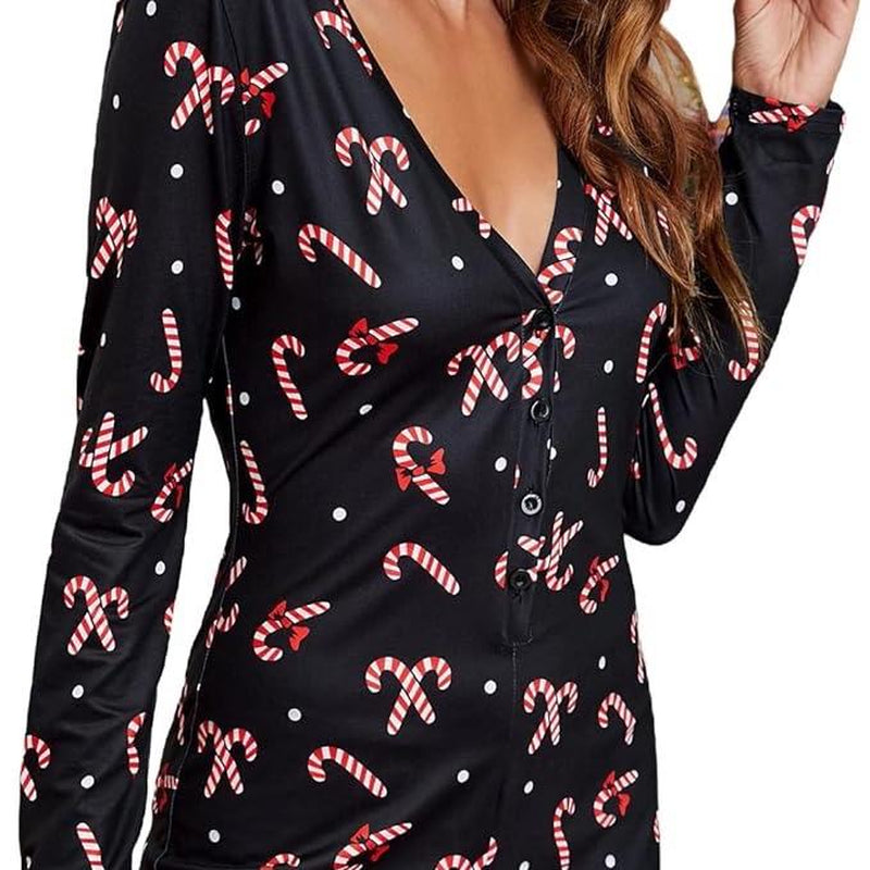 Christmas Pajamas, Women’S Jumpsuit/Romper. Winter, Sexy, Bodycon