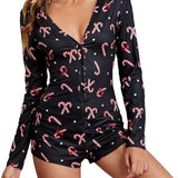 Christmas Pajamas, Women’S Jumpsuit/Romper. Winter, Sexy, Bodycon