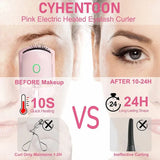 Heated Eyelash Curler Electric 2-Level Temperature Control Long-Lasting Curling and Shaping Portable Rechargeable Eyelash Curler