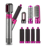 7 in 1 Hair Dryer Hot Air Brush Styler and Volumizer Hair Straightener Curler Comb Negative Ion One Step Hair Dryer Brush