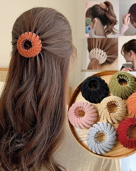 Ponytail Hair Rings Clips Hair Clips Women Bird Nest Shaped Hair Hairpin Simple Magic Lazy Braider Tool Women Hair Accessories