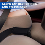 Pregnancy Car Seat Cushion -Designed to Secure the Lap Belt on Pelvic Bone Prevent Compression of Belly - Easy to Set up and Use - Provide Comfortable and Safe Driving for Pregnant Women