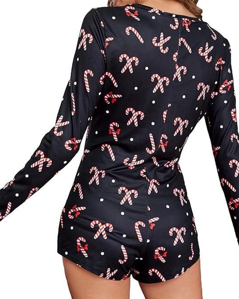 Christmas Pajamas, Women’S Jumpsuit/Romper. Winter, Sexy, Bodycon